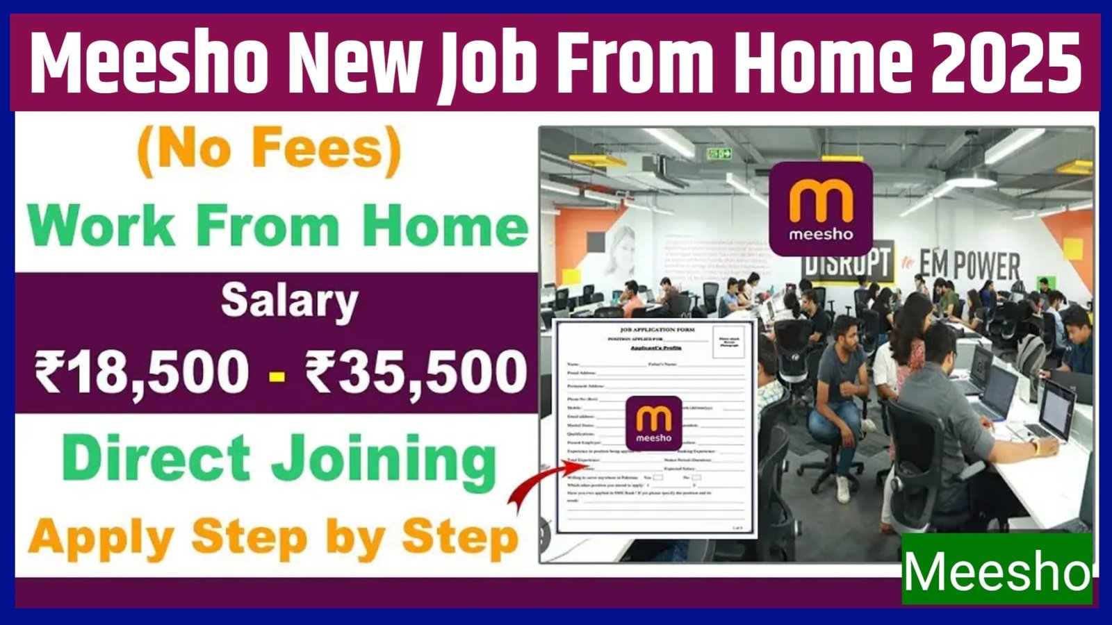 Meesho Work From Home Job