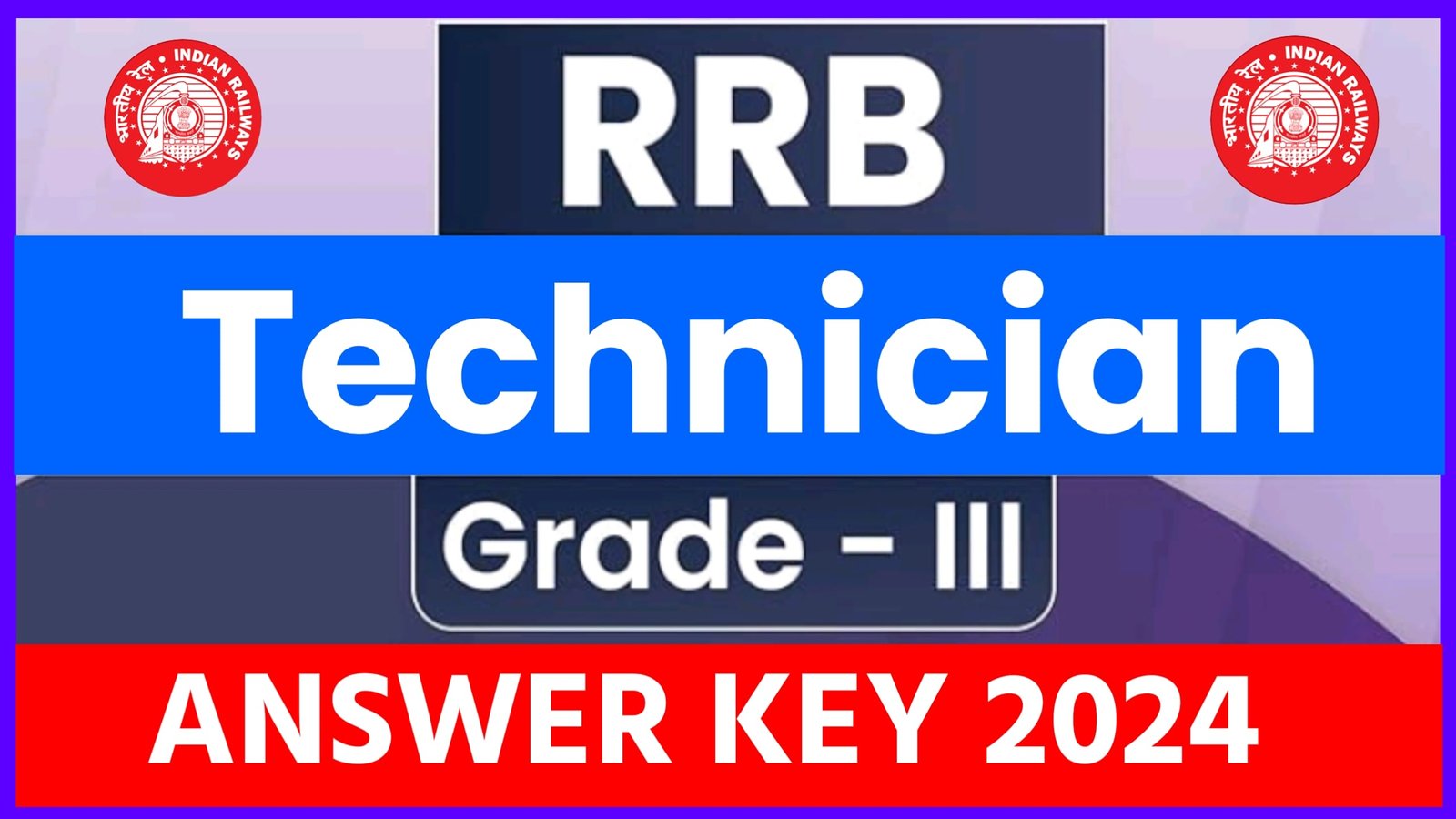 RRB Technician Grade 3 Answer Key